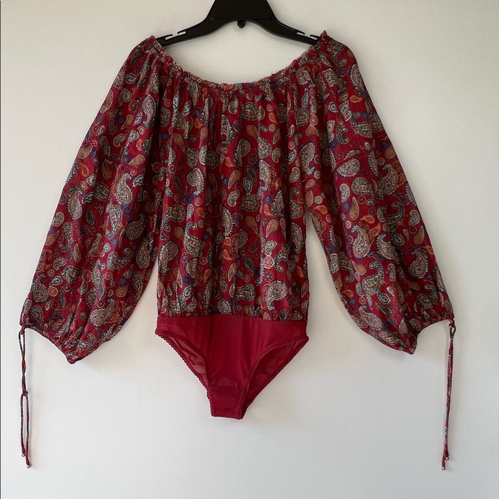 FreePeople sundown paisley long sleeve bodysuit - Picture 10 of 11